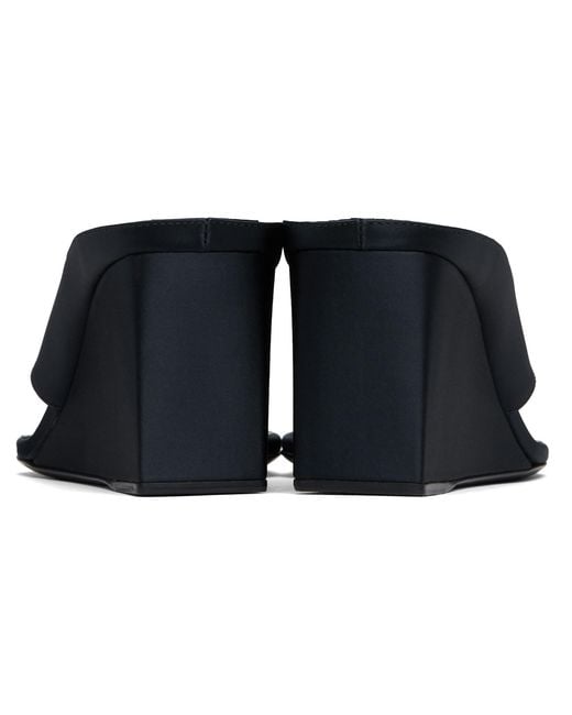 Alaïa Black Cube Thong Mule Sandals