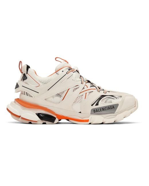 Balenciaga Off-white And Orange Track Sneakers for men