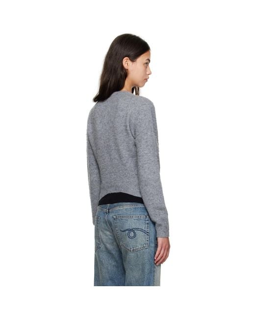 R13 Black Split Hem Cardigan