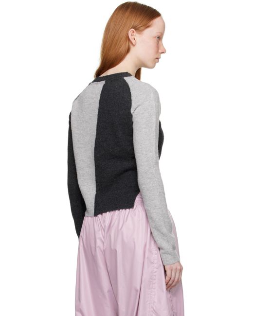 TALIA BYRE Black Patched Sweater