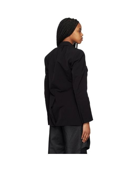 we11done Black Gathered Blazer