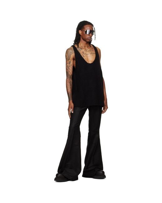 Rick Owens Black Tower Pony Tank Top for men