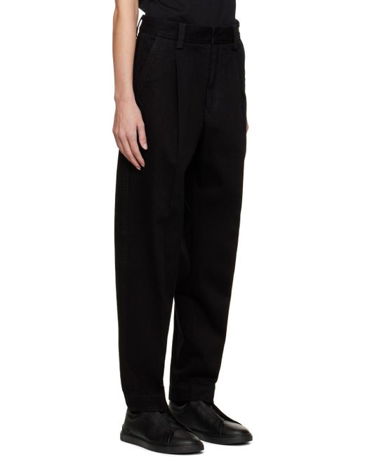 Zegna Black Pleated Jeans
