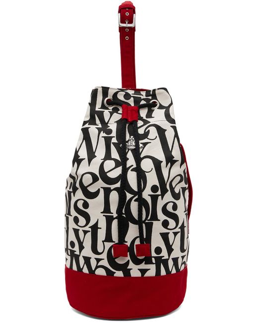 Vivienne Westwood Black & White Ethical Fashion Africa Kit Duffle Backpack for men