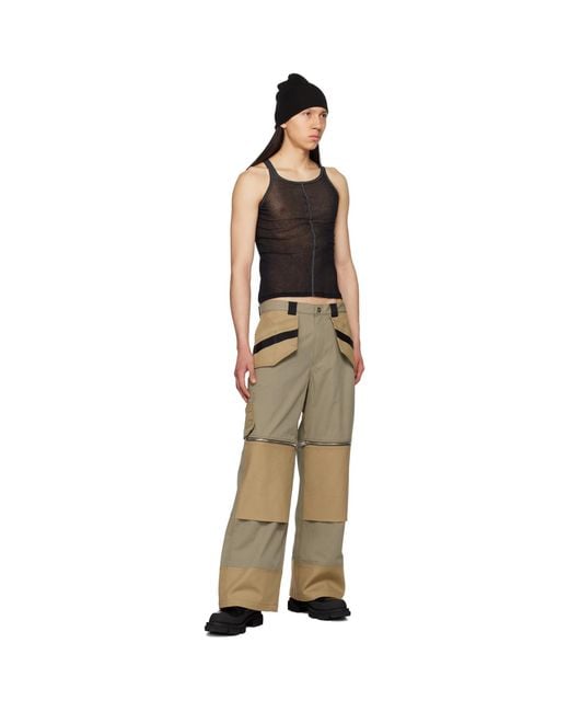 Dion Lee Black Semi-Sheer Tank Top for men