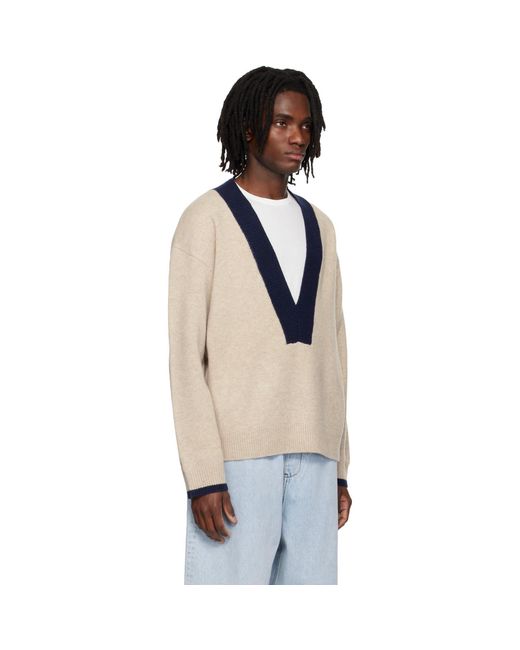 Entire studios Black Off- Echo Knit Sweater for men
