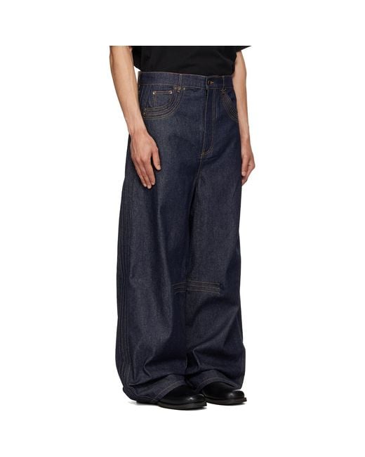 Egonlab Blue Overscaled Jeans for men