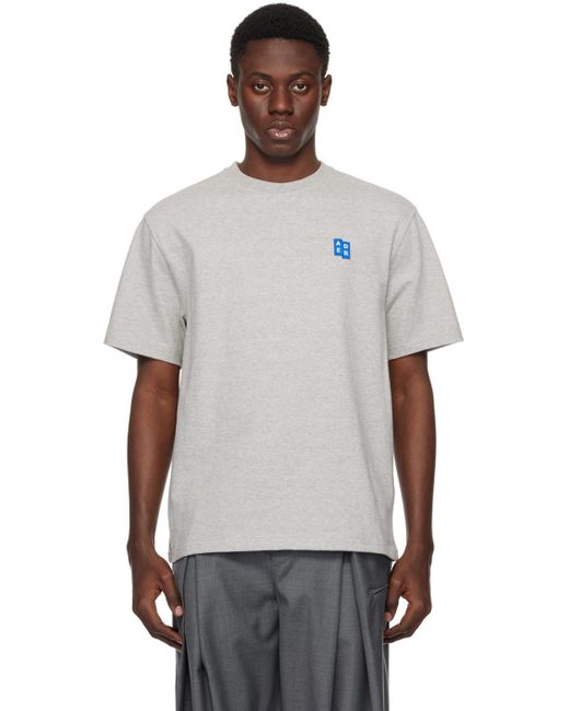 T-shirt gris à écusson - significant Adererror pour homme en coloris Gray