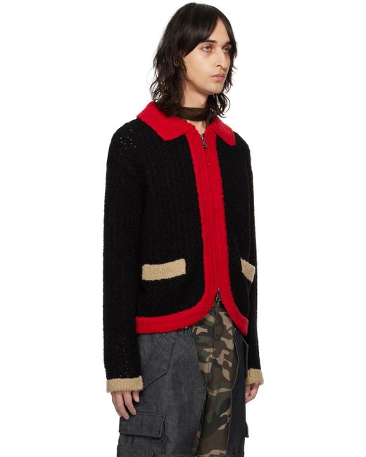ANDERSSON BELL Red Elass Cardigan for men