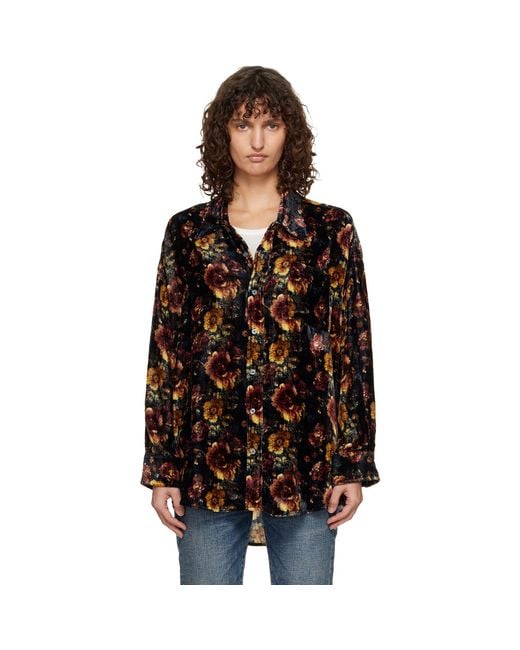 R13 Black Drop Neck Shirt