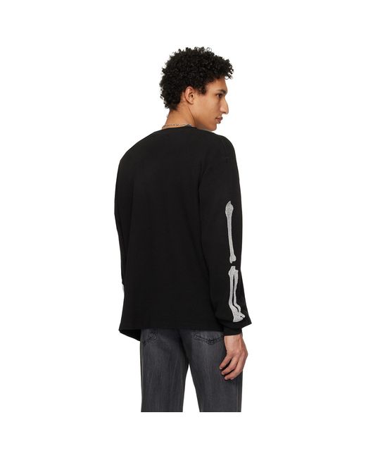 Amiri Black Bones Long Sleeve T-Shirt for men
