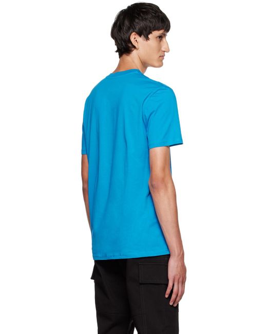 Moschino Blue Double Question Mark T-shirt for men
