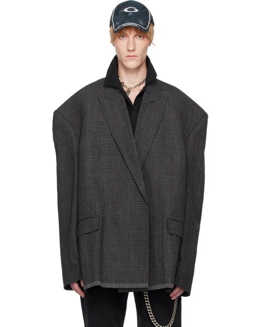 Balenciaga Black Seamless Tailored Blazer for men