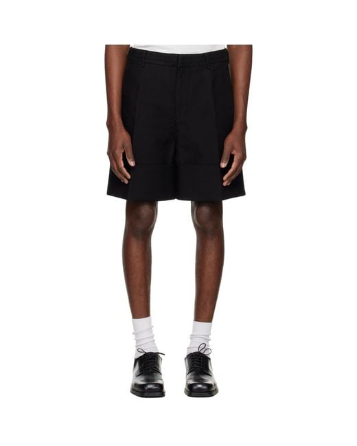 Entire studios Black Cuffed Shorts for men