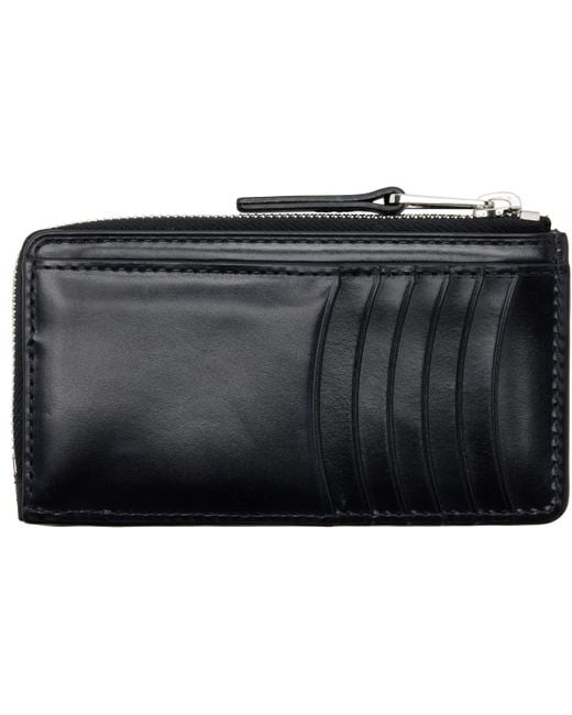 Lemaire Black Patina Zip Coin Card Holder