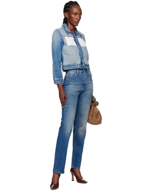 MM6 by Maison Margiela Blue Reversed Denim Jacket
