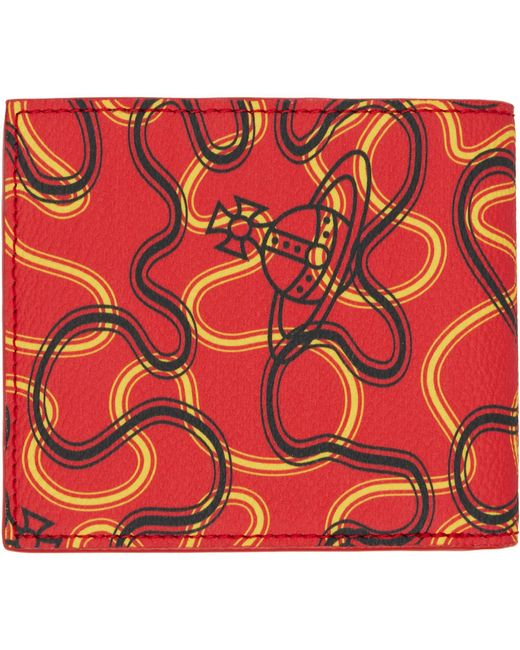 Vivienne Westwood Red Billfold Wallet for men