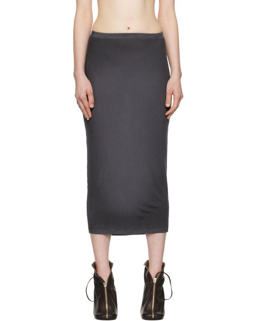 Acne ブラック スプレーダイ ミディアムスカート Black