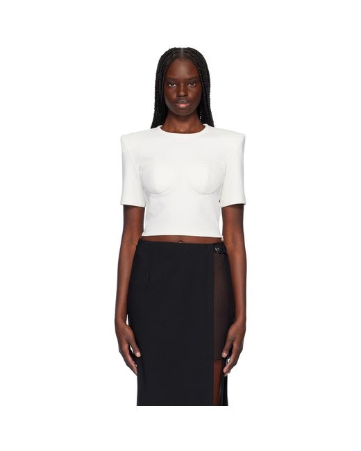 Nensi Dojaka Black Off- Beatrice Bustier T-Shirt