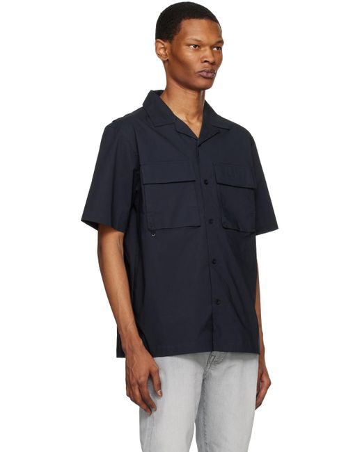 Belstaff Black Navy Rove Shirt for men