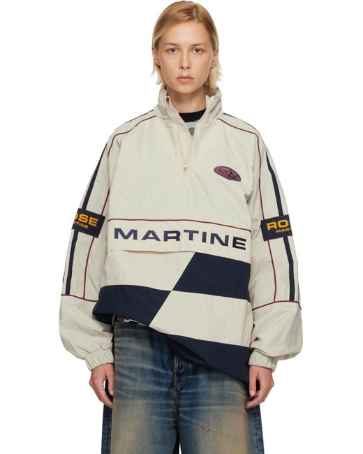Martine Rose Blue Hockey Pullover Jacket