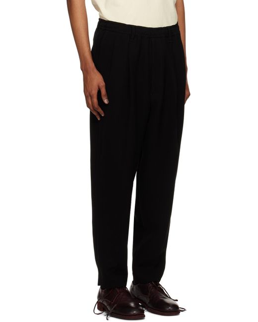 N. Hoolywood Black Pleated Trousers for men