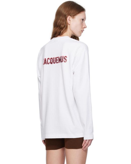 Jacquemus White Le Chouchou 'le T-shirt Pavane Manches Longues' Long Sleeve T-shirt