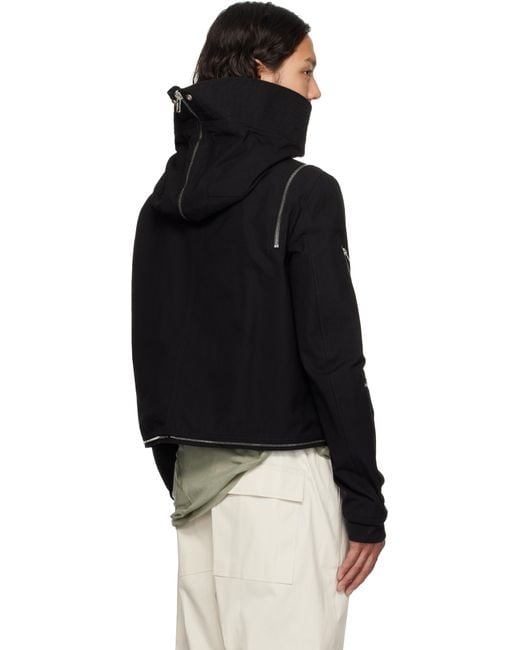 メンズ Rick Owens ブラック Hollywood Headon クロップド マウンテンパーカー Black