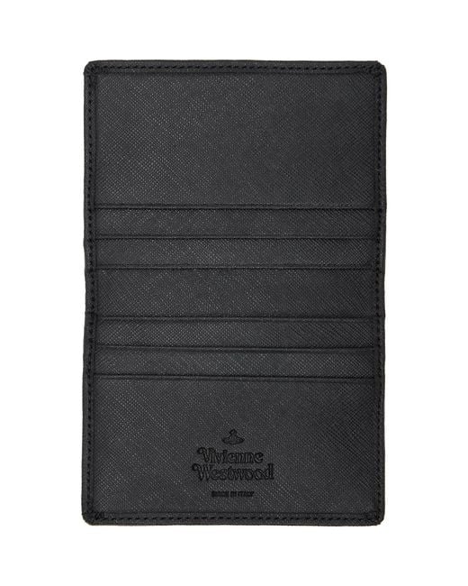 Vivienne Westwood Black Bifold Card Holder for men