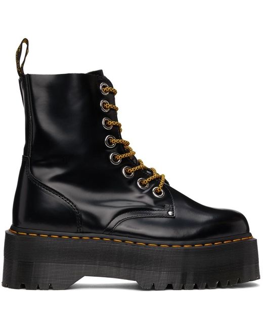 Dr. Martens Leather Jadon Max Boots in Black | Lyst