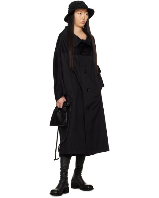 Y's Yohji Yamamoto Black Long Cape Coat for men