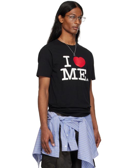 Ashley Williams Black Ssense Exclusive 'I Heart Me' Danny T-Shirt for men