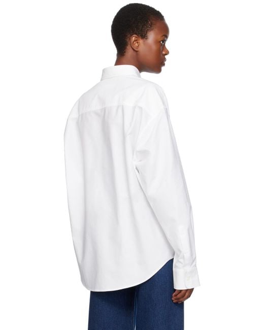 AMI White Oversized Cotton Shirt