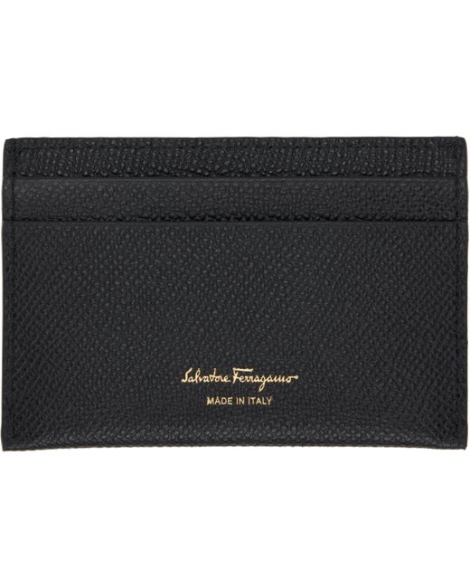 Porte-Carte Gemini Score Noir À Ferrure Gancini Ferragamo en coloris Black
