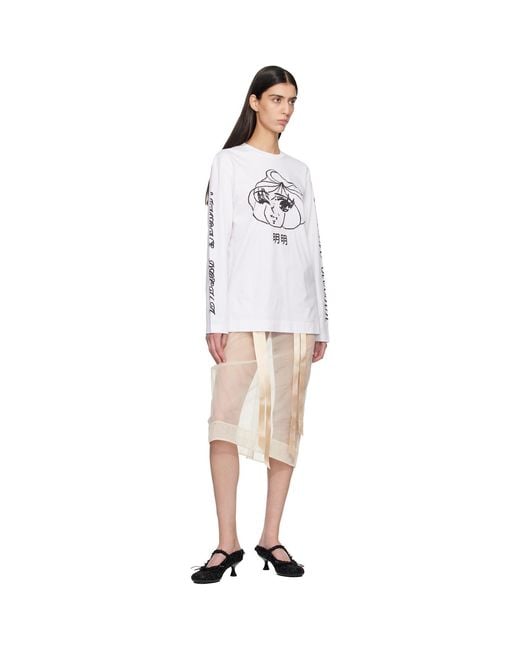 Simone Rocha Black Dim Sum Logo Print Long Sleeve T-Shirt