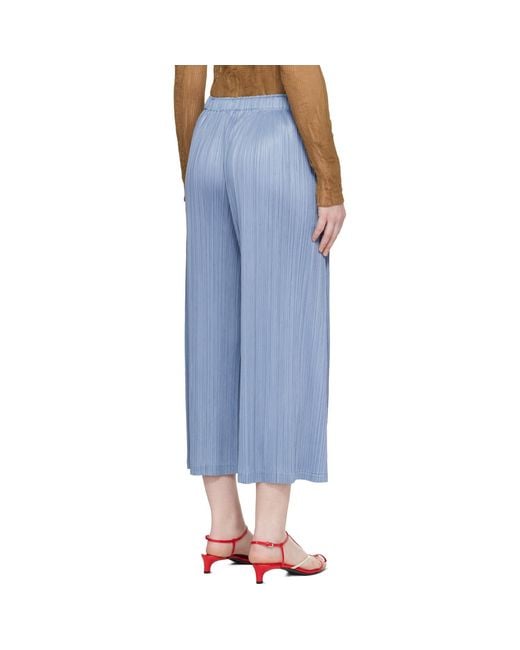 Pleats Please Issey Miyake Blue Monthly Colors December Trousers