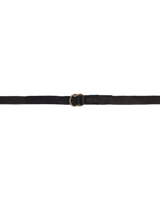 Guidi Black Leather Belt for men