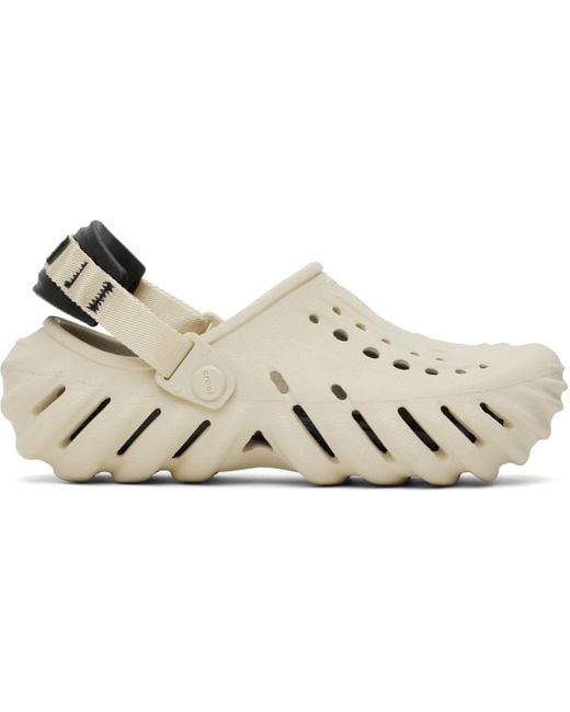 CROCSTM ベージュ＆ブラック Echo クロッグ Black