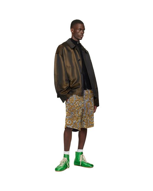 Dries Van Noten Black Dropped Shoulder Jacket for men
