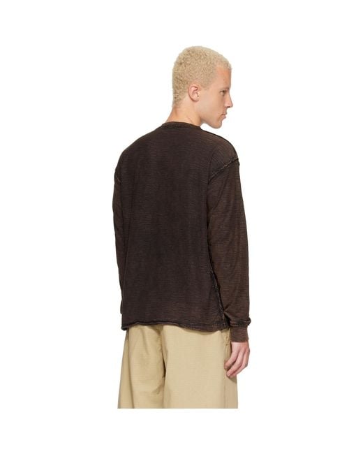 DIESEL Black T-Aldy Long Sleeve T-Shirt for men