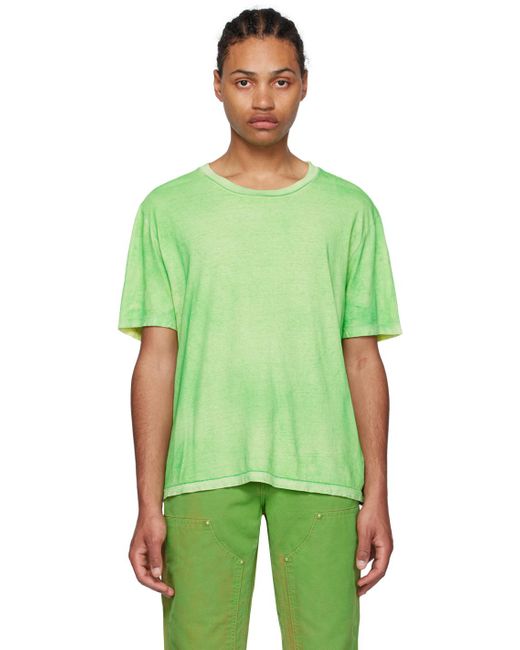 NOTSONORMAL Green Sprayed T-shirt for men
