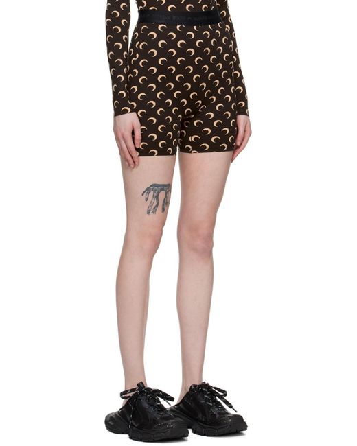 Short noir à motif moon MARINE SERRE en coloris Black