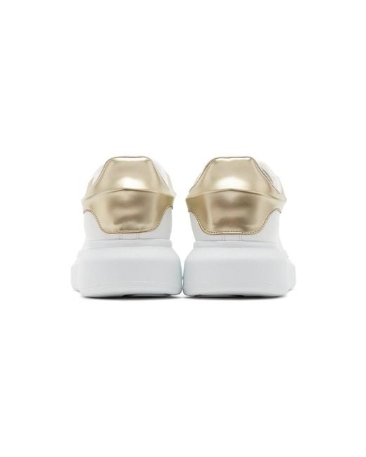 Alexander mcqueen sneakers white hotsell and gold