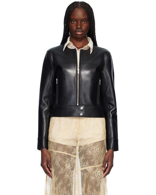 Stand Studio Black Cassie Leather Jacket
