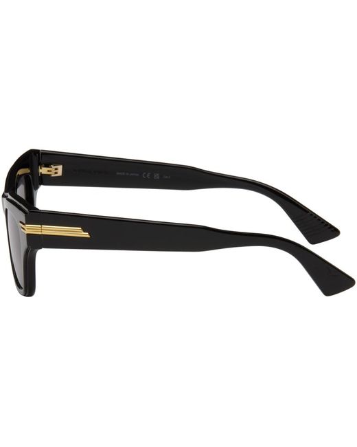 Bottega Veneta Black Acetate Squared Sunglasses