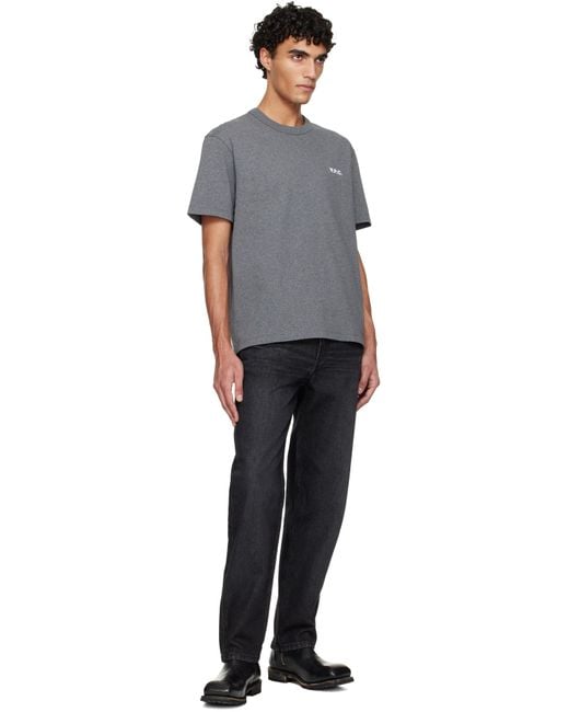 A.P.C. Black Boxy Petit 'Vpc' T-Shirt for men