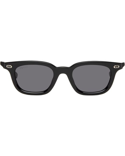 Gucci Black Round Sunglasses for men