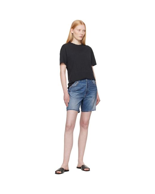 Rag & Bone Blue Miramar Kaia Shorts