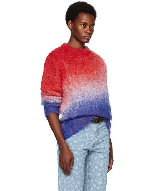 ERL Red & Blue Gradient Sweater for men