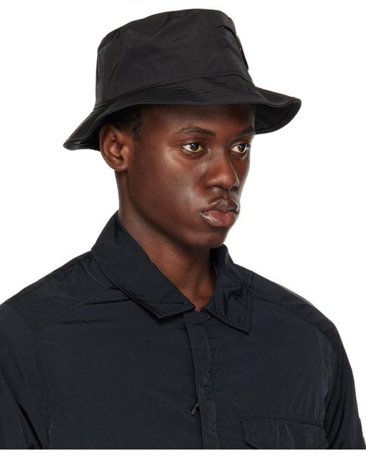 C P Company Black Chrome-R Bucket Hat for men